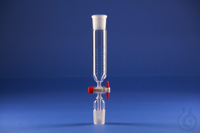 Imbuto separatore Duran da carico forma cilindrica ml.1000 coni NS29/32 rub.PTFE Imbuto...